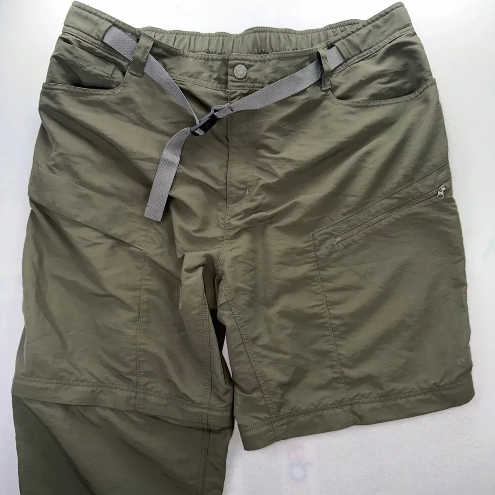 The North Face Travel Pants Mens XXL Olive Green Straight Leg Multiple Pockets